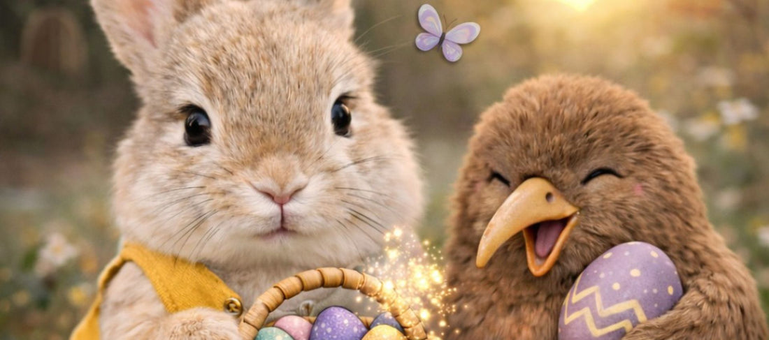 BoBo Bunny and Kiwi's Easter Colouring Page 🐰✨